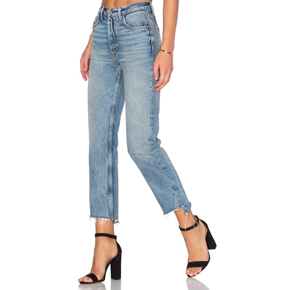 NWT GRLFRND Helena High-Rise Straight Jean Sharona - Picture 1 of 10